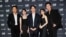 Lee Byung-hun, Park Ji-hoo, Um Tae-hwa, Park Bo-young, dan Park Seo-joon saat menghadiri acara pemutaran perdana"Concrete Utopia" untuk Amerika Utara di ajang Toronto International Film Festival di Kanada (REUTERS)
