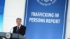 토니 블링컨 미국 국무장관이 15일 워싱턴 국무부 청사에서 ‘2023 인신매매 실태 보고서’를 발표했다.