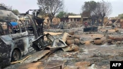 FILE - This picture taken on Sept. 1, 2023, shows a view of destruction in the aftermath of fighting between Sudan's armed forces and the RSF paramilitary group in el-Fasher, the capital of Sudan's North Darfur province. 
