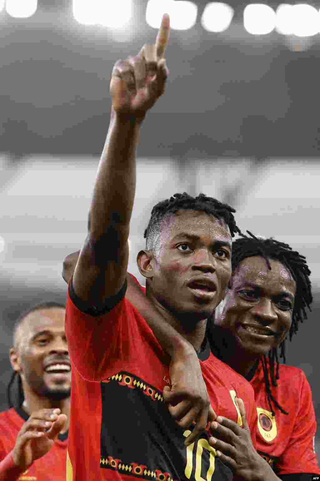 Gelson Dala ya Angola (C) azali kotiya mongete ya mibale mpo na ekolo na ye Angola na match na Mauritanie, na CAN 2023, na stade de la Paix, Bouake, Côte d'Ivoire, 20 sanza ya yambo 2024.