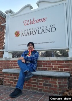 Antariksa Akhmadi, mahasiswa jurusan ilmu perpustakaan dan informasi di University of Maryland, di Maryland, AS. (dok: Antariksa Akhmadi)