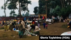 Des réfugiés congolais à Nkamira dans le district de Rubavu au Rwanda.