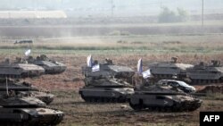 Իսրաելական բանակի զինտեխնիկան Գազայի սահմանին