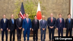 众议院美国与中国共产党战略竞争特设委员会主席约翰·穆勒纳尔及两党议员2024年8月29日访问日本。