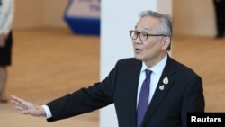 FILE - Thailand's Foreign Minister Don Pramudwinai is pictured at an Asia-Pacific Economic Cooperation meeting of economic leaders in Bangkok, Nov. 19, 2022. He has revealed that he met with former Myanmar leader Aung San Suu Kyi on July 9.
