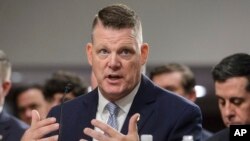 31일 상원 청문회에서 증언하는 로널드 로우 미 비밀경호국 국장 대행