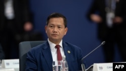 នាយករដ្ឋមន្ត្រីកម្ពុជា​លោក ហ៊ុន ម៉ាណែត ចូលរួមកិច្ចប្រជុំកំពូលពិសេសអាស៊ាន-អូស្ត្រាលី នៅទីក្រុង Melbourne ប្រទេសអូស្ត្រាលី កាលពីថ្ងៃទី៦ ខែមីនា ឆ្នាំ២០២៤។ (AFP PHOTO / ASEAN-AUSTRALIA SPECIAL SUMMIT 2024 / PENNY STEPHENS)