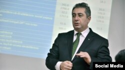 FILE — Economist Gubad Ibadoglu speaks at an unknown location, Dec. 13, 2011. Last week's death of Russian opposition leader Alexey Navalny has elevated fears for the welfare of politically active prisoners such as Ibadoglu in nearby Azerbaijan.