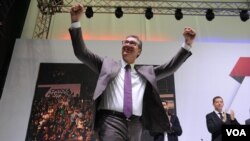 Vanredna skupština Srpske napredne stranke na kojoj se Aleksandar Vučić povukao sa čela stranke održana je u Kragujevcu (foto: FoNet)