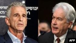 از راست به چپ: بل برنز، رییس سازمان استخبارات مرکزی امریکا و دیوید بارنیا، رییس موساد 