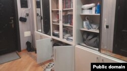 Ruslan İzzətlinin evi axtarışdan sonra (Mənbə: Sosial şəbəkə)