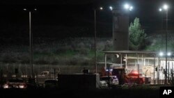 Israeli security forces are seen at a West Bank checkpoint, near the village of Biddu, Jan. 7, 2024. Israeli police on Sunday opened fire at suspected attackers who rammed their car into a West Bank checkpoint, fatally shooting a Palestinian girl.