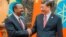  የኢትዮጵያ ጠቅላይ ሚኒስትር ዐቢይ አሕመድ የቻይና ፕሬዚዳንት ሺ ጂንፒንግ