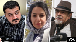 بهروز بهزادی (راست)، مرضیه محمودی، علی پورطباطبایی