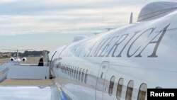 U.S. Treasury Secretary Janet Yellen boards a flight bound for Beijing, China, from Joint Base Andrews, Maryland, July 5, 2023.