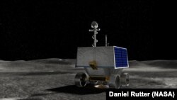 This artist illustration depicts the VIPER rover, which is scheduled to be launched to the moon in 2024. (NASA/Illustration by Daniel Rutter)