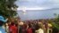 Burundi refugees crowed the shoreline of Lake Tanganyika at the Tanzanian village of Kagunga after fleeing political violence. (Credit: IRC)
