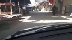 Shops Closed as Part of a Strike in Javanrud, Iran,