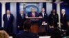 President Donald Trump speaks during a coronavirus task force briefing at the White House, March 22, 2020, in Washington. 