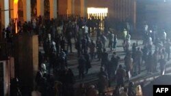 Crowds gather outside Sharif University in Tehran, in this UGC image made available on Twitter, Oct. 2, 2022.