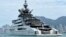 The 465-foot superyacht Nord, owned by sanctioned Russian oligarch Alexei Mordashov, is seen in Hong Kong, Oct. 20, 2022. 