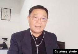 台湾张骞舰首任舰长黄征辉。（取自采访视频）