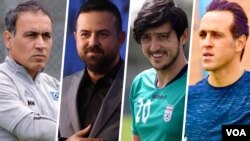 از راست: علی کریمی، سردار آزمون، هومن سیدی، مهدی مهدوی کیا 