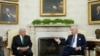 조 바이든 미국 대통령(오른쪽)과 안드레스 마누엘 로페스 오브라도르 멕시코 대통령이 12일 워싱턴 백악관에서 회담했다.