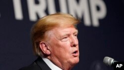 도널드 트럼프 전 미국 대통령이 지난 8일 네바다주 라스베이거스에서 연설하고 있다. (자료사진)