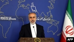 FILE - Iran's Foreign Ministry spokesman Nasser Kanani holds a press conference in Tehran, July 13, 2022.