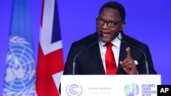 FILE - Malawi's President Lazarus Chakwera speaks in Glasgow, Scotland, Nov. 1, 2021. Chakwera launched a nationwide anti-corruption campaign in 2022.
