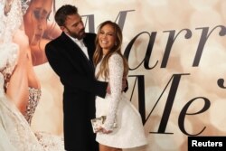 ennifer Lopez and Ben Affleck attend a special screening of the film "Marry Me" at the Directors Guild of America in Los Angeles, California, U.S., February 8, 2022.