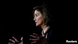 FILE - U.S. House Speaker Nancy Pelosi (D-CA) holds her weekly news conference with reporters on Capitol Hill in Washington, July 14, 2022. 