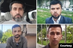 Hibsdagi jurnalistlar va faollar: chapdan, Abdusattor Pirmuhamadzoda, Zavqibek Saidamini, Daler Imomali va Abdullo Ghurbati (CPJ)