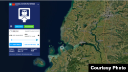 중국 선적의 ‘장선푸6988’호가 현지시각 18일 오후 8시께 북한 서해에서 대동강이 막 시작되는 지점에서 잠시 위치를 드러냈다. 자료=MarineTraffic