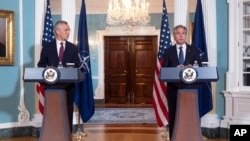 کنفرانس خبری آنتونی بلینکن وزیر امور خارجه آمریکا و ینس استولتنبرگ دبیرکل ناتو در واشنگتن - ۲۹ خرداد ۱۴۰۳ 