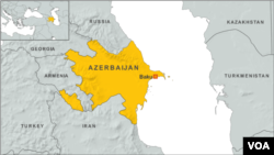 Peta wilayah Azerbaijan.
