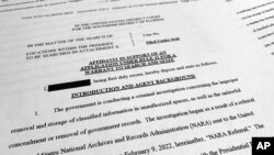 Podnesak na osnovu kojeg je FBI dobio nalog za pretres odmarališta bivšeg predsjednika Donalda Trumpa. (Foto: AP)