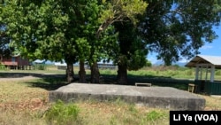 美军在所罗门群岛遗留下来的地堡。（美国之音莉雅）