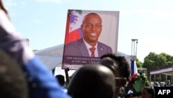 지난달 23일 아이티에서 피살된 조브넬 모이즈 대통령 장례식이 열렸다.