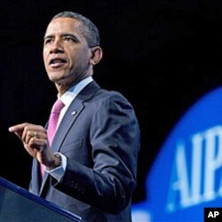 President Barack Obama addresses the American Israel Public Affairs Committee's (AIPAC) annual Policy Conference opening plenary session, March 4, 2012, in Washington