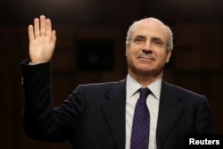 FILE - Hermitage Capital CEO Bill Browder is sworn in before a continuation of Senate Judiciary Committee hearing on alleged Russian meddling in the 2016 presidential election on Capitol Hill in Washington, July 27, 2017.