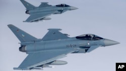 독일 공군의 유로파이터 타이푼 전투기.