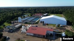 A general view of the O.B. Curtis Water Plant near Jackson, Mississippi, as the city will go without reliable drinking water indefinitely after pumps at the water treatment plant failed.