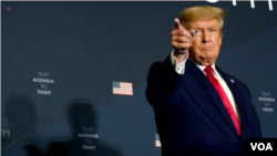 Donald John Trump, 45e président des États-Unis d'Amérique.