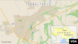 Map of Debaltseve, Ukraine