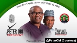 Yakin neman zaben Peter Obi da Yusuf Datti Baba Ahmed