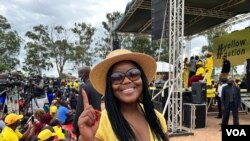 Fadzayi Mahere, spokeswoman of the Citizens’ Coalition for Change. (Columbus Mavhunga/VOA)