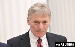 Juru Bicara Kremlin Dmitry Peskov di Moskow, Rusia 18 Februari 2022. (Sputnik/Sergey Guneev/Kremlin via REUTERS)