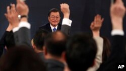 Le président sud-coréen Moon Jae-In, Séoul, Corée du Sud, le 10 janvier 2018.